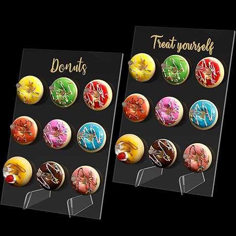 2 Pack Acrylic Donut Stands for Wall or Tabletop
