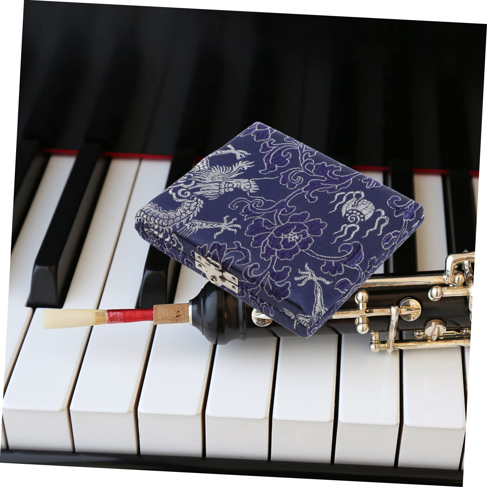 HEMOTON Scatola Da 2 Pezzi porta ance per oboe portatile strumento oboe organizzatore di ance per oboe Guardia vicino all'oboe Contenitore per oboe in tessuto strumenti musicali canna
