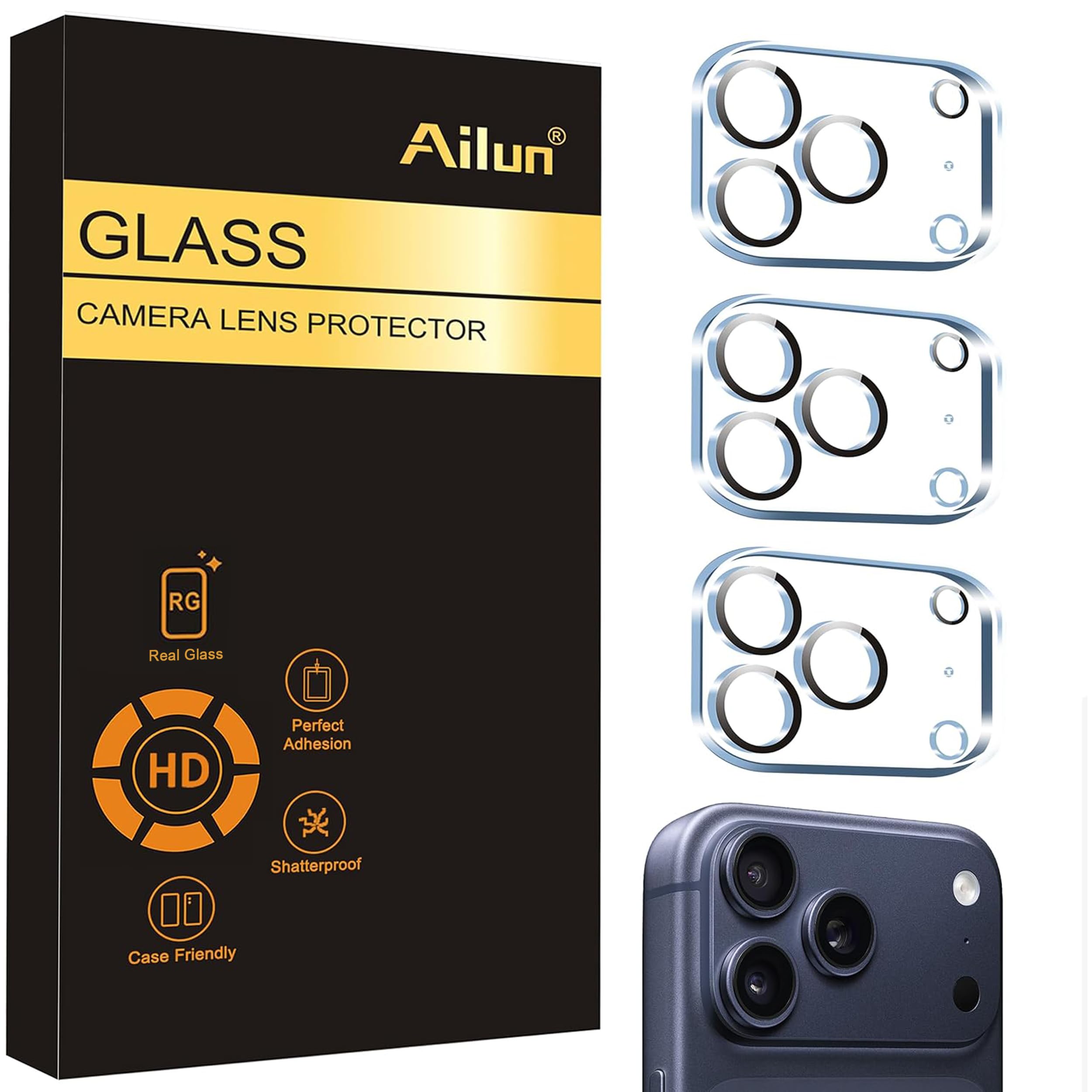 Photo 1 of Ailun Camera Lens Protector for iPhone 17 Pro (3 Pack)