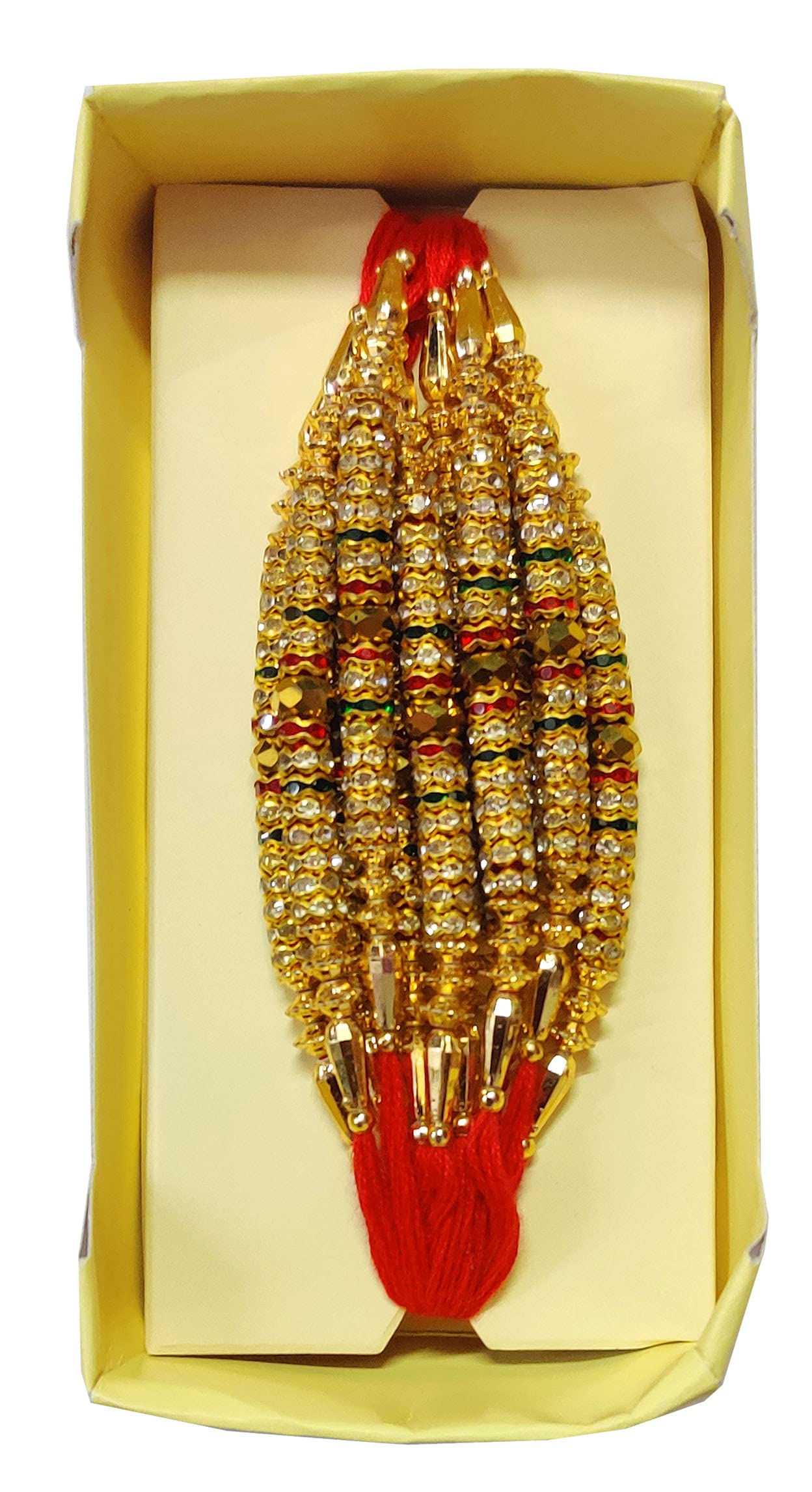 Kidzoo Combination of Red & Green Jarkan & Golden Moti Rakhi for Bhaiya Bhabhi , Man & Woman, Family Rakhi Combo Set- 12 Piece Set (B099HGKFTB) Amazon Price History, Amazon Price Tracker
