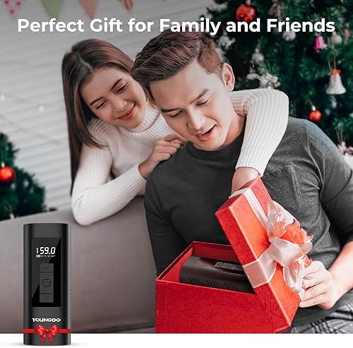 Miniatura 8 de YOUNGDO Compresor de aire portátil para inflador de neumáticos, 150 PSI y 6000 mAh, inflador de neumáticos con medidor de presión, inflado rápido