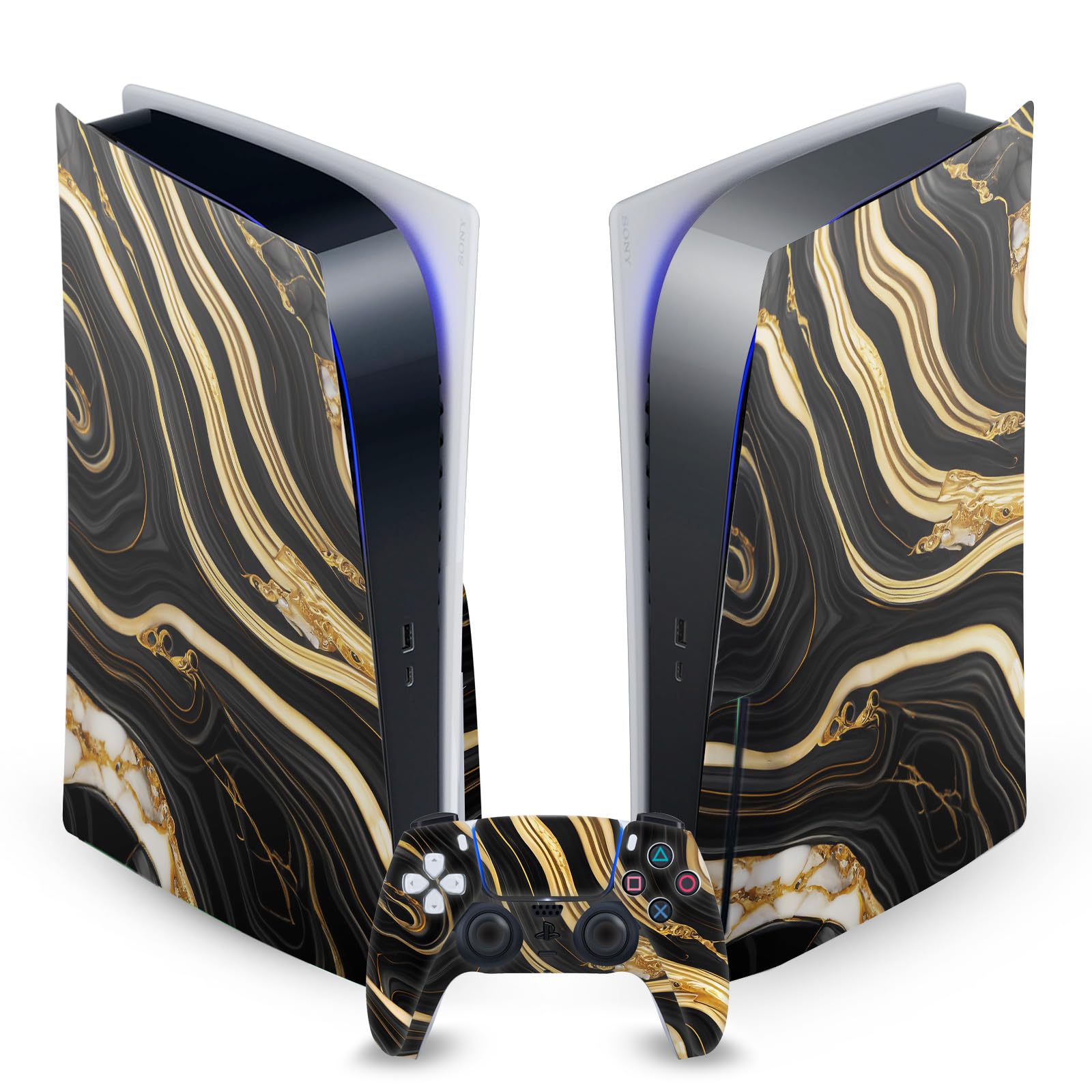 Amazon.com: Head Case Designs Black and Gold Marble Vinyl