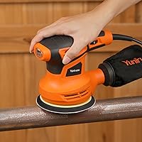 Vista 5 de Orbital Sander,2.4Amp 13000 OPM Random-Orbit Sanders 6 Variable Speeds with 15Pcs Sanding Discs 125mm, Electric Sander with Dust Collector for