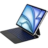 GOOJODOQ Magnetic Keyboard Case for iPad Air 13 inch 2025 M3/2024 M2,iPad Pro 12.9 inch (6th/5th/4th/3rd) Gen(2018-2022),Upgraded Trackpad with LCD Display & 7 Color Backlit Bluetooth Keyboard-Black