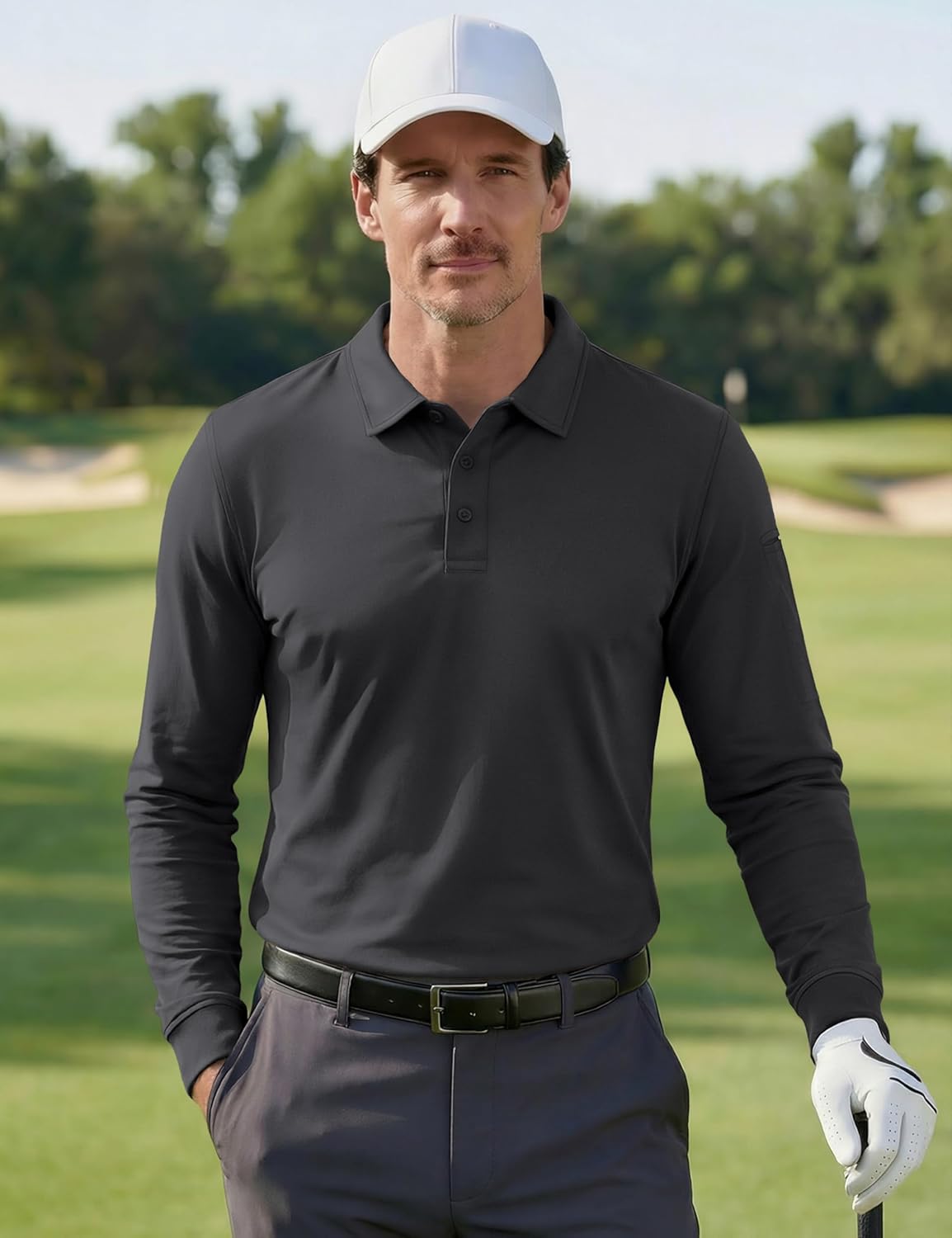 MAGNIVIT Men's Polo Shirts Long Sleeve Quick Dry Performance Shirt Military Tactical Army Combat Polo Shirts - Image 3