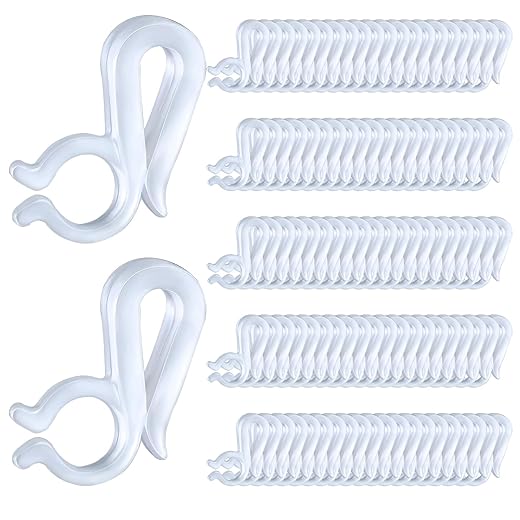 100 Pack Holiday Light Clips, Christmas Light Clips Outdoor Gutter Hook for Christmas Indoor Outdoor Decoration String Lights, Weatherproof Outdoor Mini Lights Clip for Christmas Winter Holidays