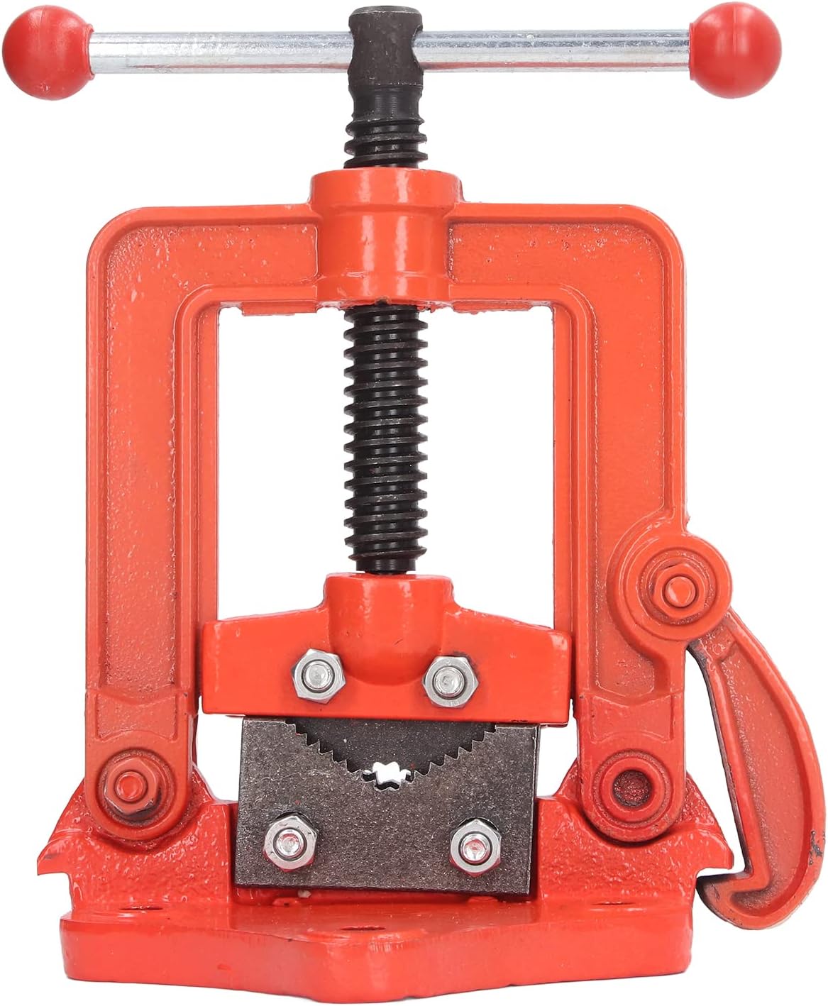 Heavy Duty Bench Vice, 2" Forged Bench Yoke Vice, Hinged Clamp Tool for Tube Fixing, Threaded Pipe Plumbing Vice for 12.7mm to 110mm Pipe