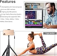 Vista 7 de PChero Micrófono de solapa USB Lavalier, micrófono de computadora USB con clip para PC, Mac, laptop, YouTube, Skype, Tiktok, grabación, podcasting