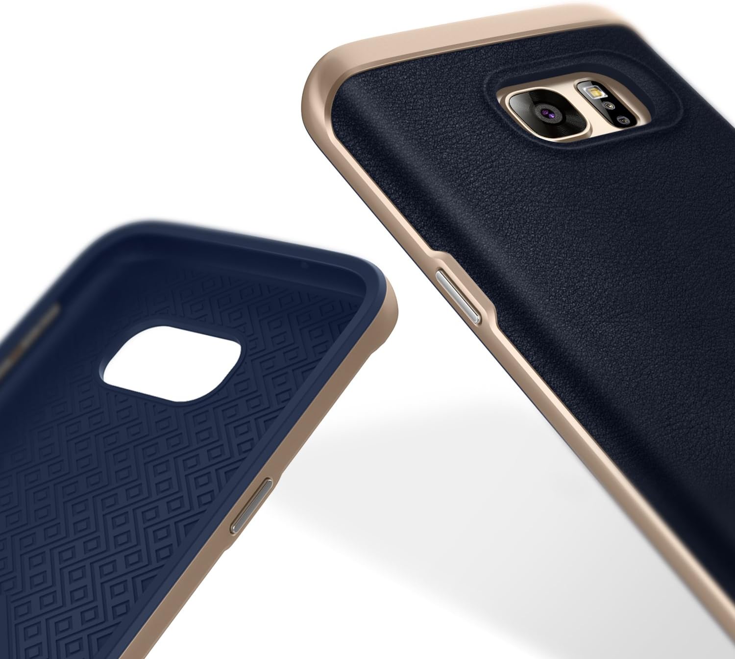 Caseology Envoy for Galaxy S7 Case (2016) - Premium Leather - Leather Navy Blue
