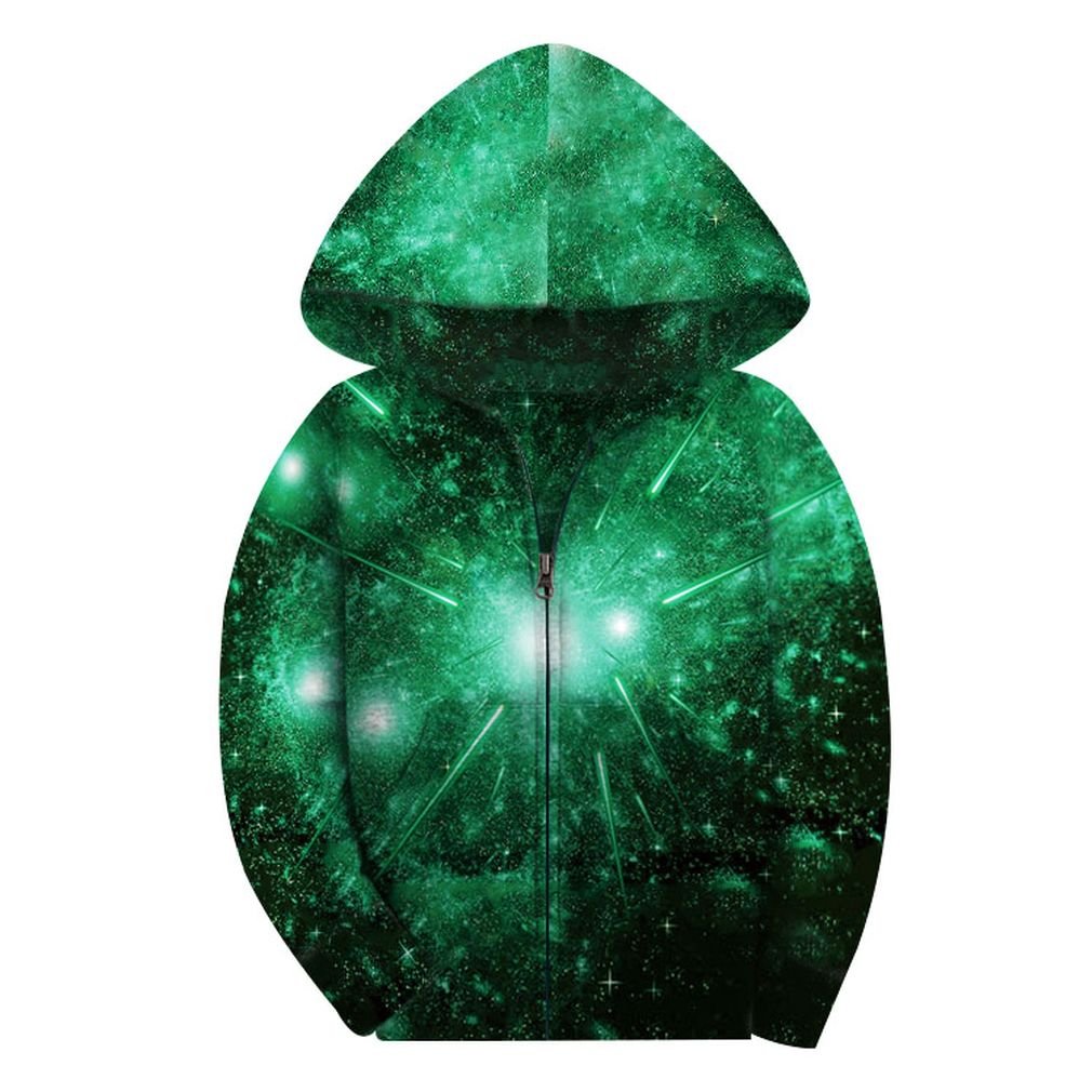 SAYMBig Girls Galaxy Fleece Pockets Sweatshirts Jacket Pullover Hoodies