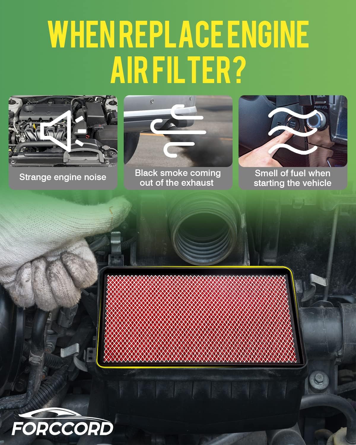 Cabin & Engine Air Filter Fit for Toyota Tacoma V6 2016-2023 Activated Carbon Cabin Filter Replacement CF10374 CA11895 Car Accessories