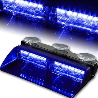 Car 16-led 18 Flashing Mode Emergency Vehicle Dash Warning Strobe Flash Light Blue