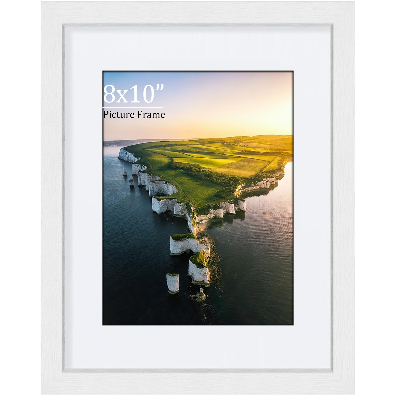8x10 Frame, White MDF 8x10 Picture Frame, Versatile Frames, Dual Orientation (Landscape/Portrait), Includes Stand & Wall Hooks - Wall Mount or Tabletop for Certificates, Posters, Illustrations โ image 1