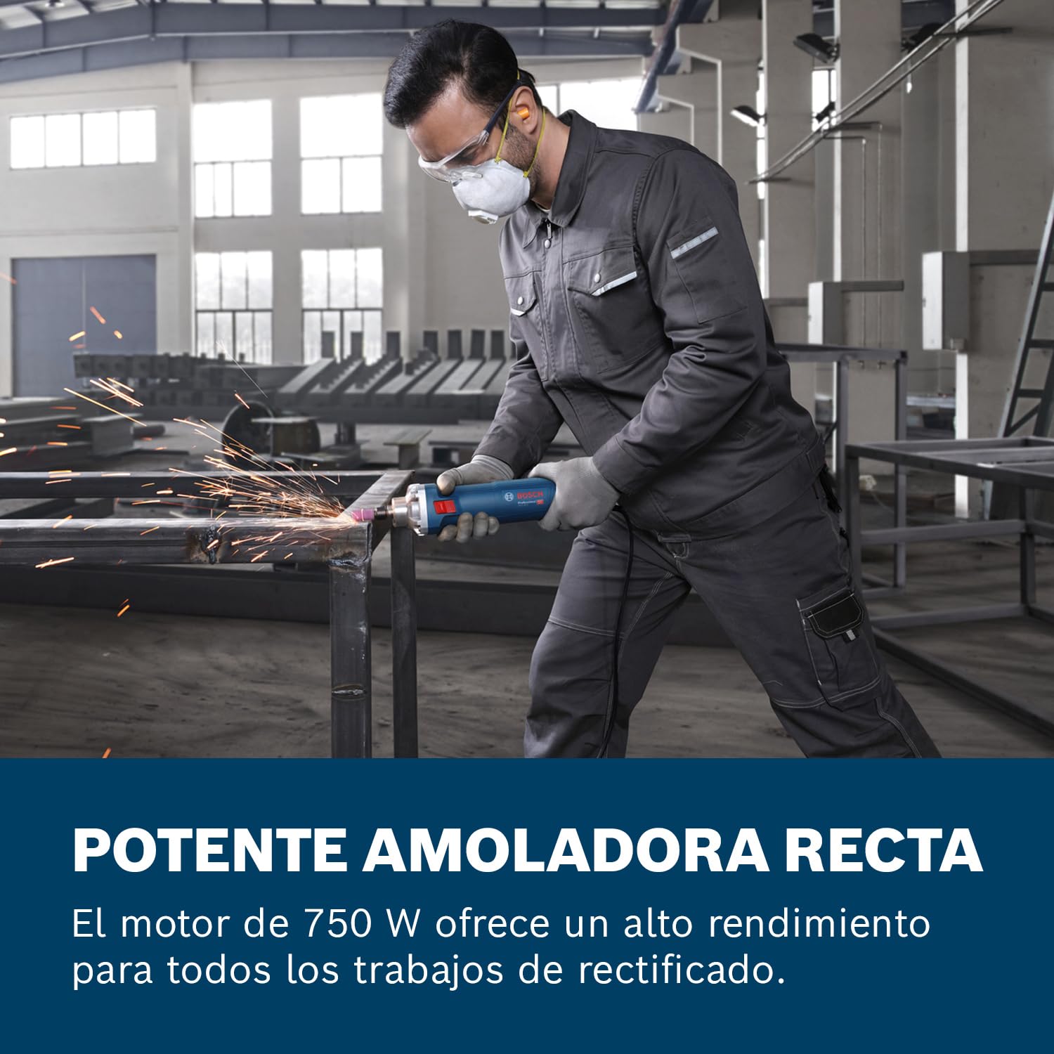Bosch Professional amoladora angular con cable GGS 30 S (incl. llave)