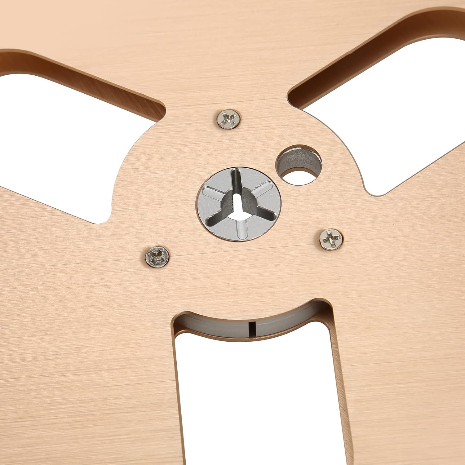 Reel to Spool Tape, 3 Hole Aluminum Alloy, 1/4 Inch Ribbon Reel Replacement, 7 Inch Long Lasting Recording Tape, Compatible