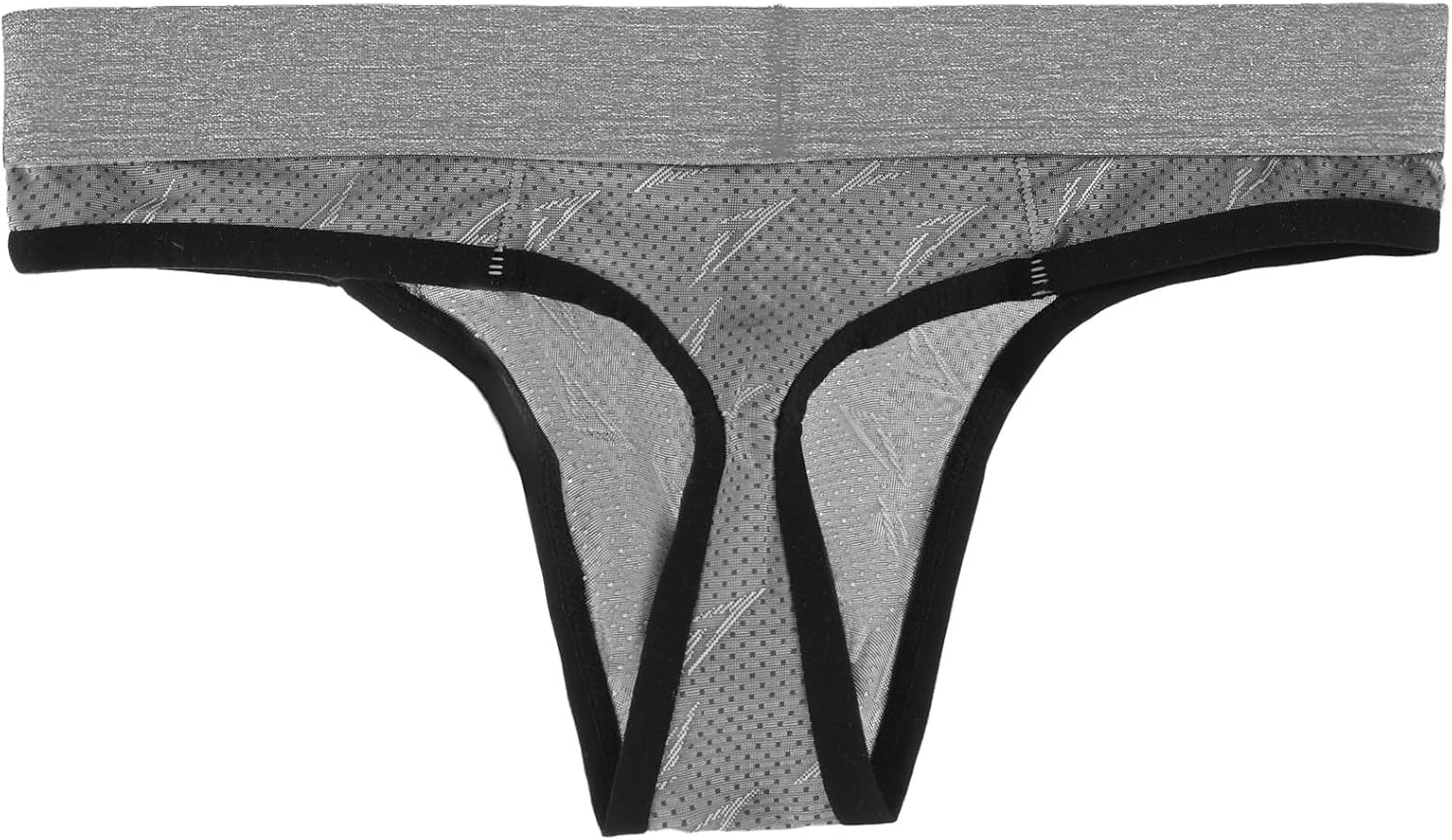 Summer Code Mens Mesh Thong Underwear Elastic Waistband T-Back Underwear Pack - Image 3