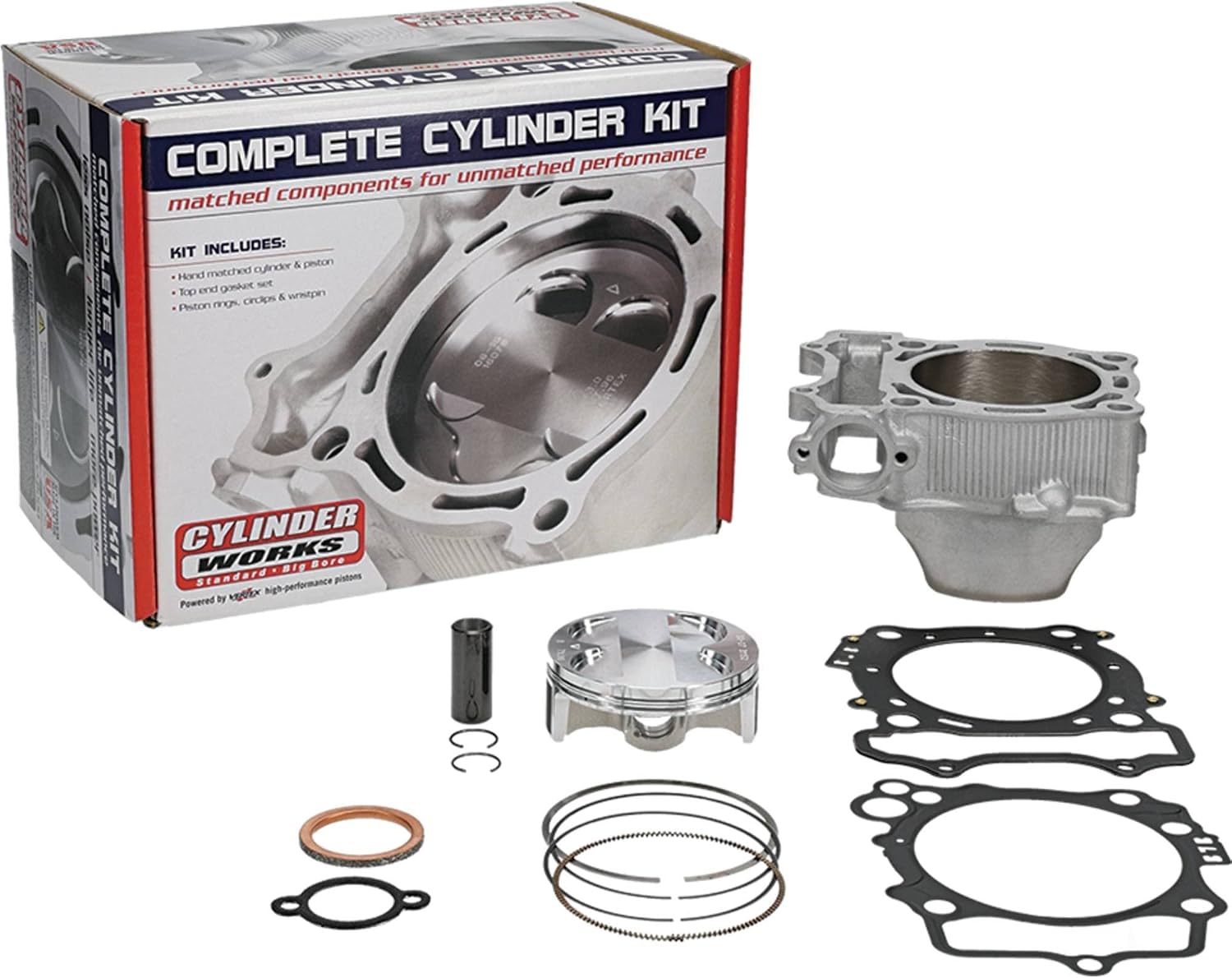 Cylinder Works Big Bore Cylinder Kit CW21013K01 Compatible With/Replacement For Yamaha WR 250 F 2020, YZ 250 F 2019-2020, YZ 250 FX 2020