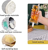 Vista 2 de 10 frascos de plástico ocultables, bolsas reutilizables de 8 onzas con embudo para actividades al aire libre, hogar, viajes