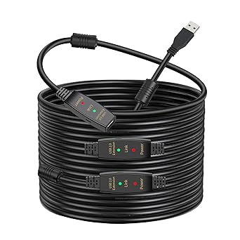 USB Extension Cable 100ft, GOSYSONG USB 2.0 Type A Male to A Female Repeater USB Cable,Long USB Extender Cord for Flash Drive,Hard Drive,Playstation,Xbox,VR,Printer,Camera,Laptop,Keyboard