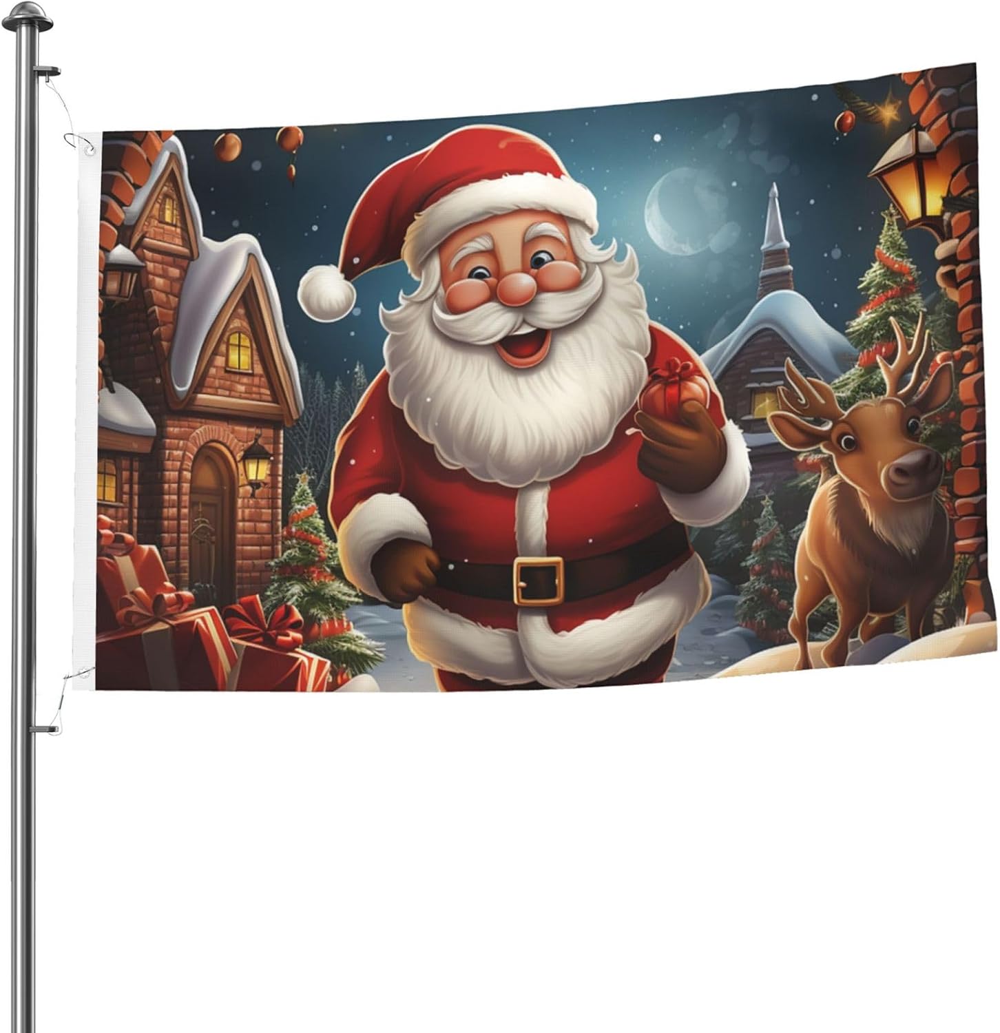 Flag 5x8 Ft Flags for Outside Funny Banner Garden Flag Double Sided Santa christmas zoom Welcome Yard Banners for Home Garden Yard Lawn Indoor/Outdoor Decor Flags