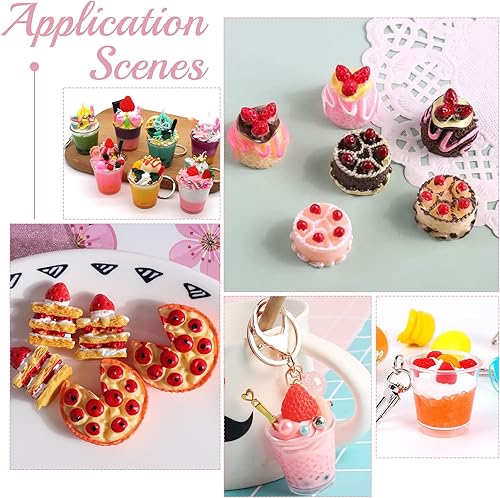 Miniatura 7 de OLYCRAFT 140 piezas de frambuesa artificial en miniatura de fresa de simulación de fresa, mini fruta en miniatura para casa de muñecas, mini