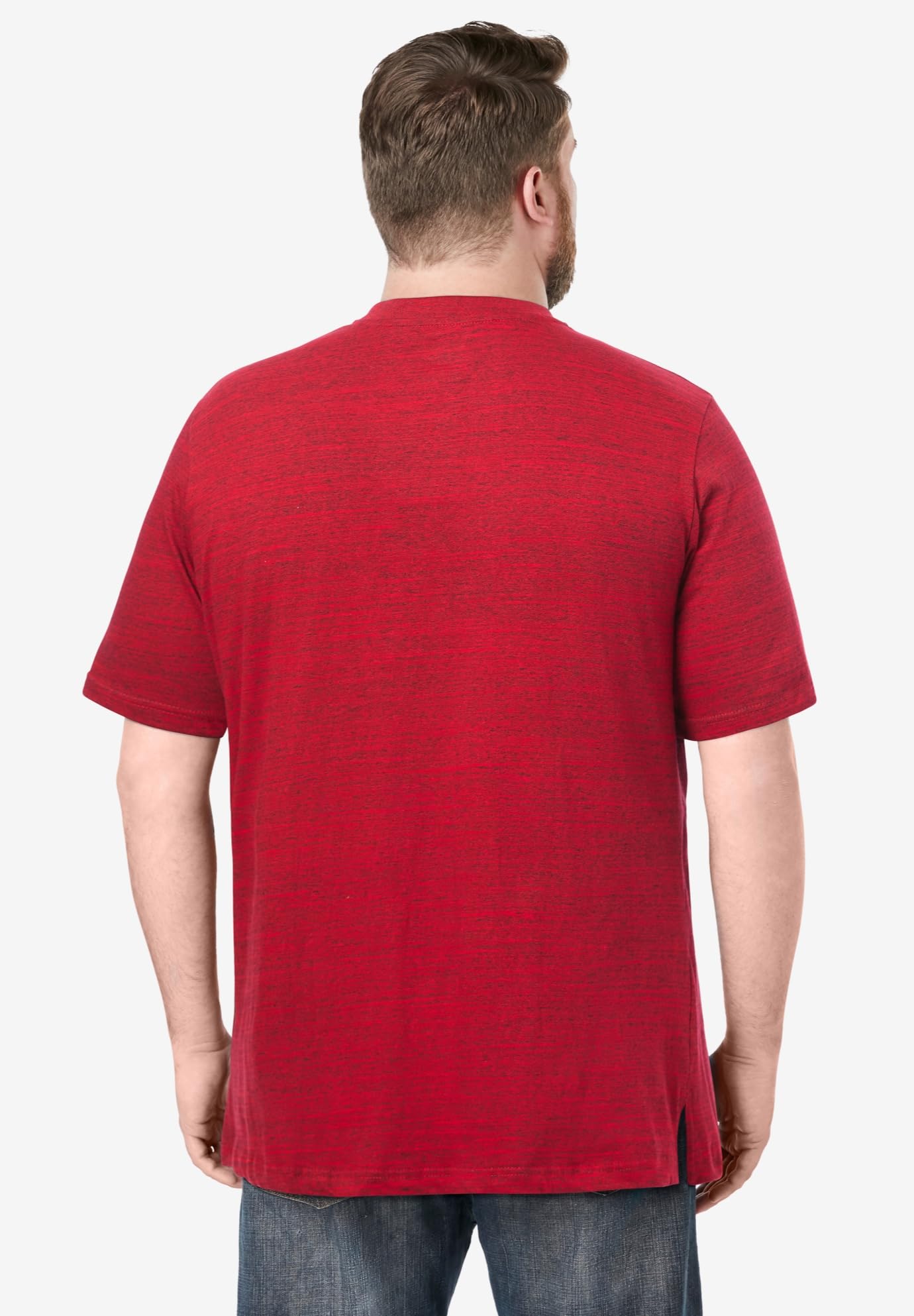 KingSize - Camiseta Henley ligera para hombre - Multicolor - Grande - 6X-Large