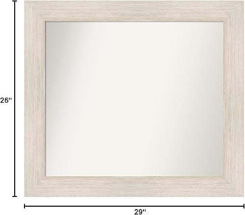 Miniatura 6 de Amanti Art Espejo personalizado, espejo de baño de madera dura, espejo de pared o espejo de tocador de baño sobre el fregadero (26 x 29 pulgadas),