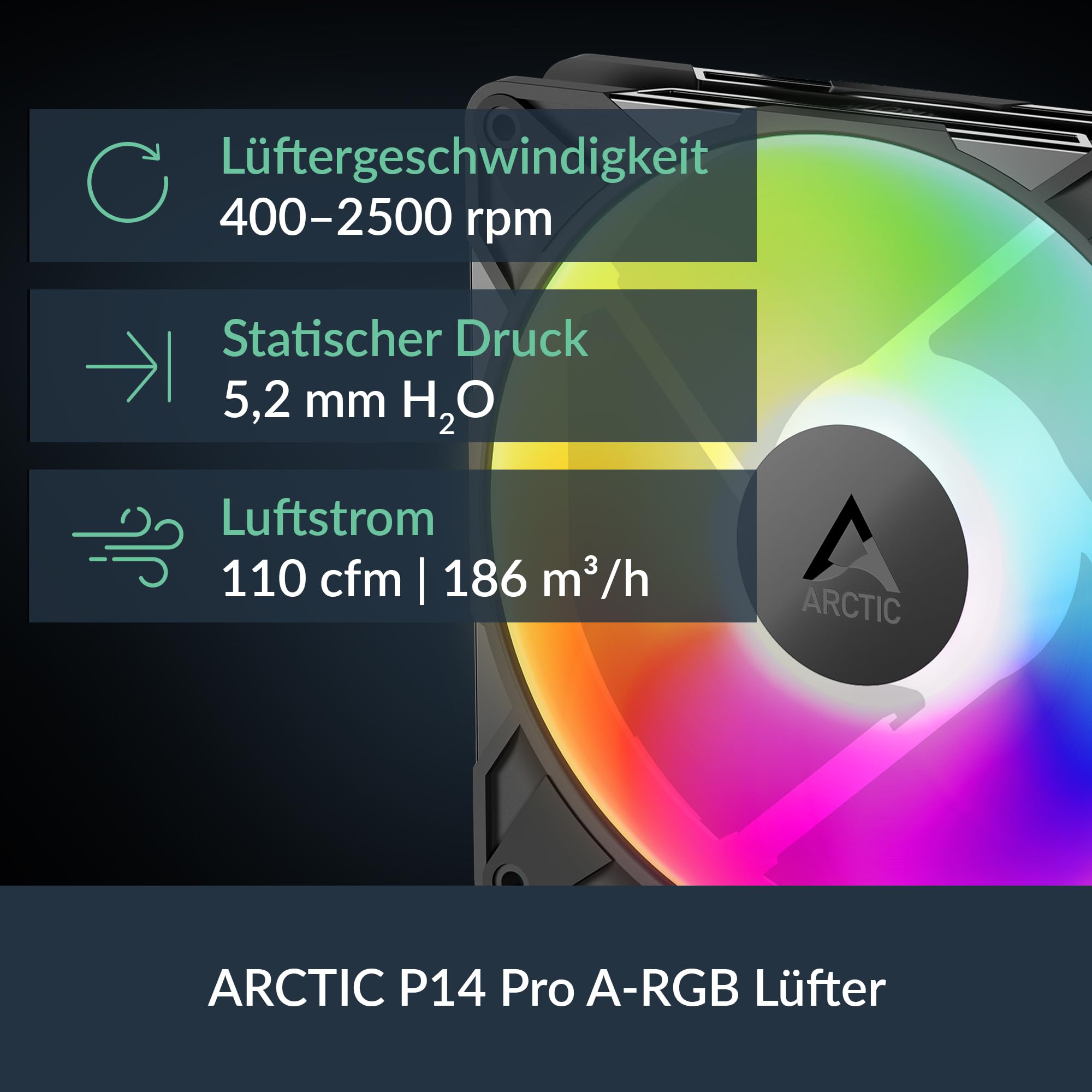 ARCTIC Liquid Freezer III Pro 420 A-RGB - 420 mm AIO CPU Kühler, Wasserkühlung, 38 mm Radiator, PWM-Pumpe, VRM-Lüfter, AMD AM5/AM4, Intel LGA1851/1700 Contact Frame - Schwarz
