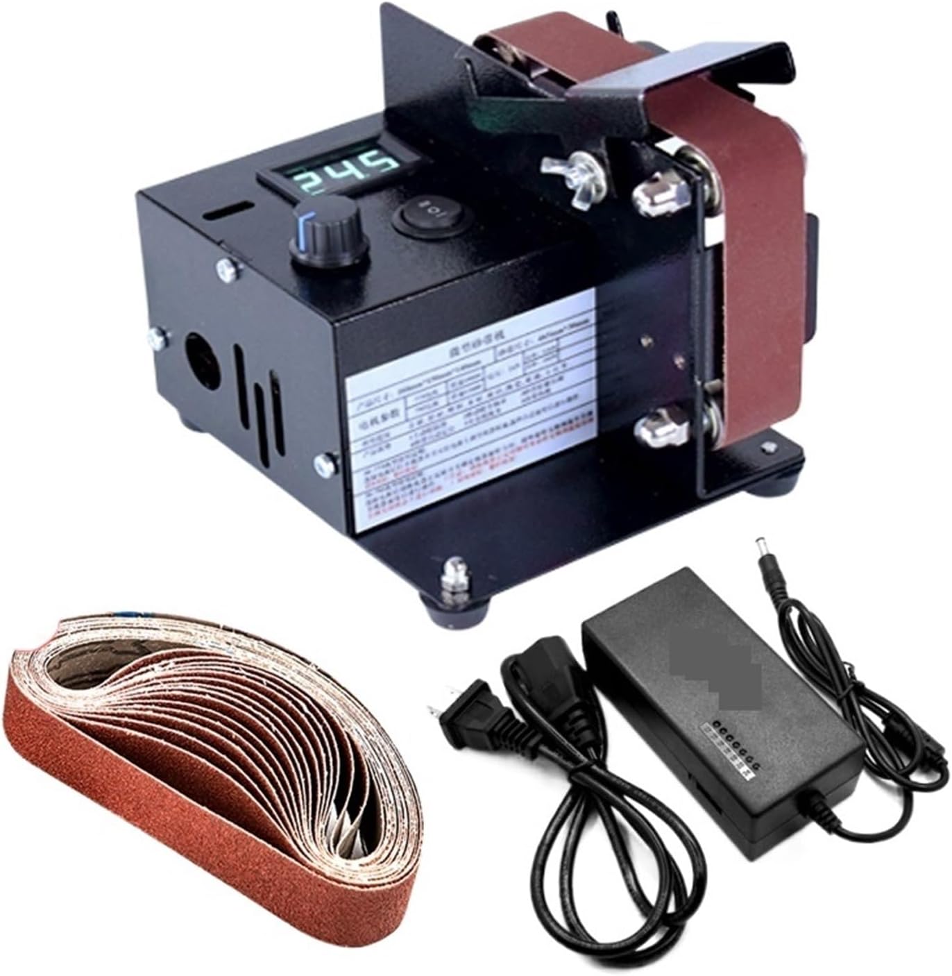 Sander, Polisher Mini Electric Belt Sander DIY Polishing Grinding Machine Cutter Edges Sharpener Multifunctional Grinder With Belt(795)