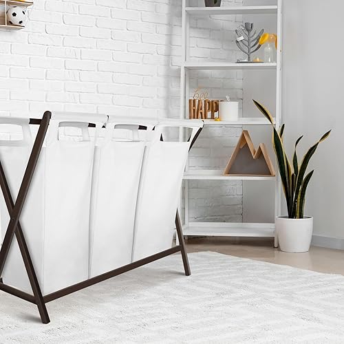 Miniatura 5 de Shinylin 3 piezas de cestas de bebé, bolsas de lavandería colgantes, soporte de moisés para moisés para moisés de bebé para ropa sucia, 11 pulgadas