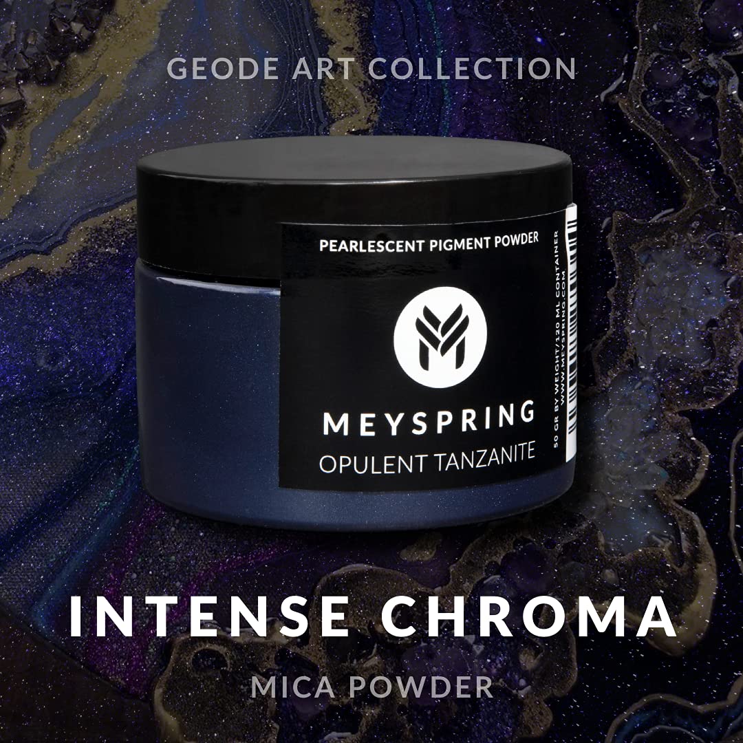 MEYSPRING Opulent Tanzanite - Intense Blue Mica Powder for Epoxy Resin - Navy Blue Pigment - Resin Art Supplies - Epoxy Resin Color Pigment - Blue Dye - Image 3