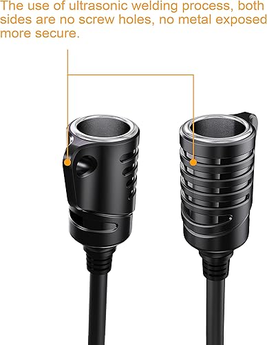 Miniatura 7 de Cable de extensión para encendedor de cigarrillos, 4 pies12 V120 W15 A, compatible con bomba de compresor de aire e inflador de neumáticos