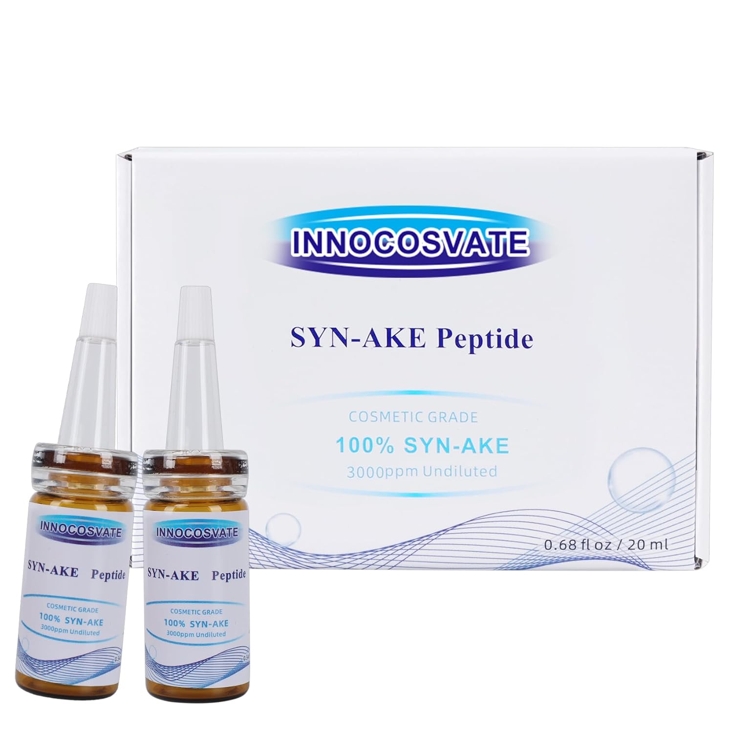 INNOCOSVATE SYN-AKE Peptide Concentrate 100% Pure Undiluted, DIY Anti-Wrinkle Serum Base, Muscle-Relaxing Facial Solution for Fine Lines & Wrinkles