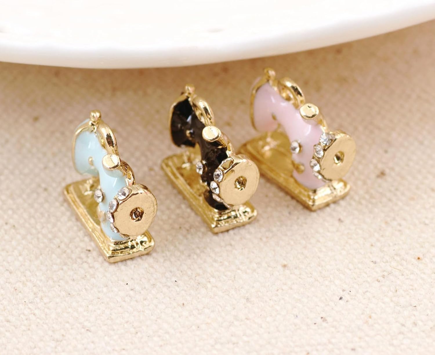 20 Pack Sewing Machine Charms Enamel Vintage Mini Pendants for Jewelry Making Bracelets Keychain Earring Necklace DIY Crafts 4 Colors - Image 7