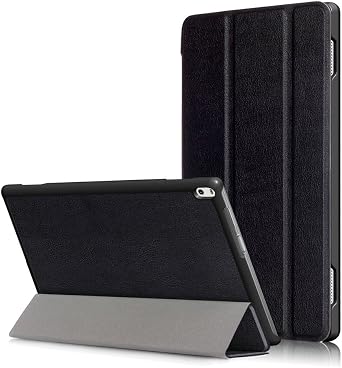 Kepuch Custer Case for Lenovo Tab 4 10 Plus TB-X704F TB-X704N, PU-Leather Case Cover for Lenovo Tab 4 10 Plus TB-X704F TB-X704N - Black