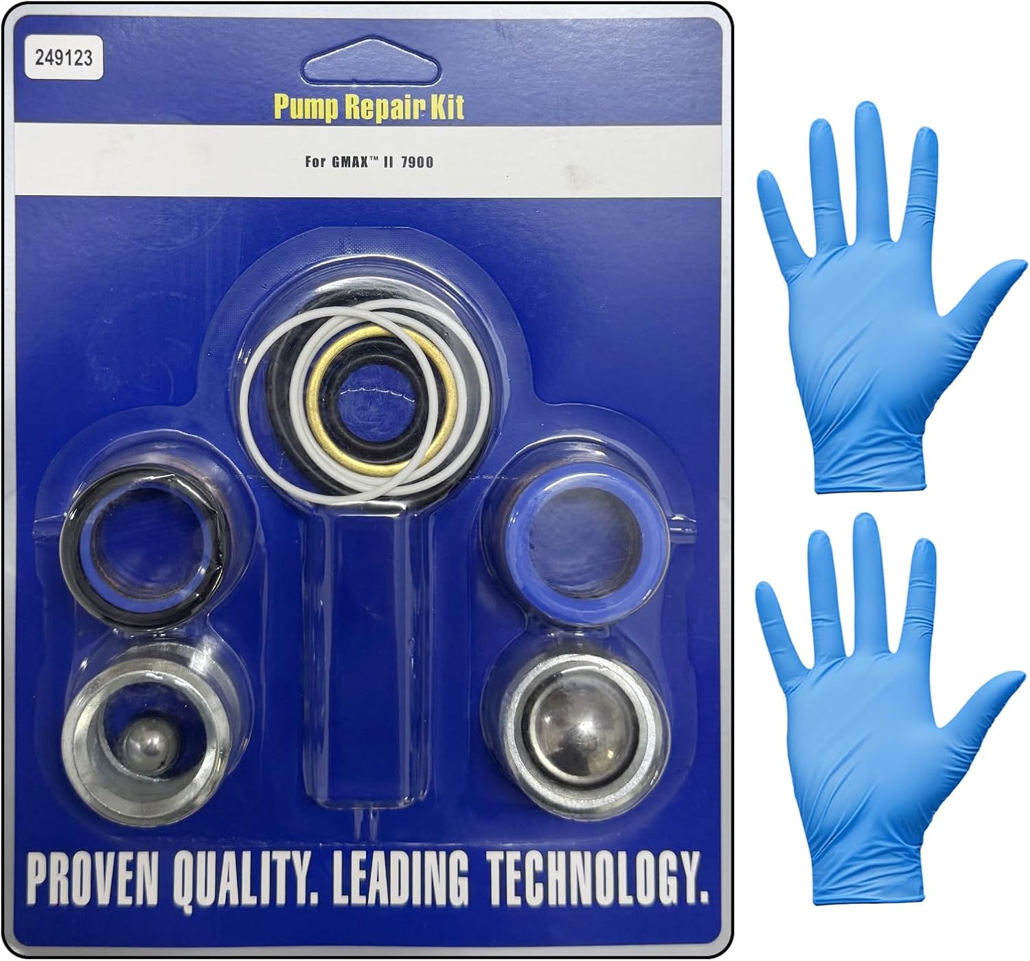 249123 Pump Repair Kit with Disposable Gloves fit for Graco 7900/2030/200/300 Airless Sprayer