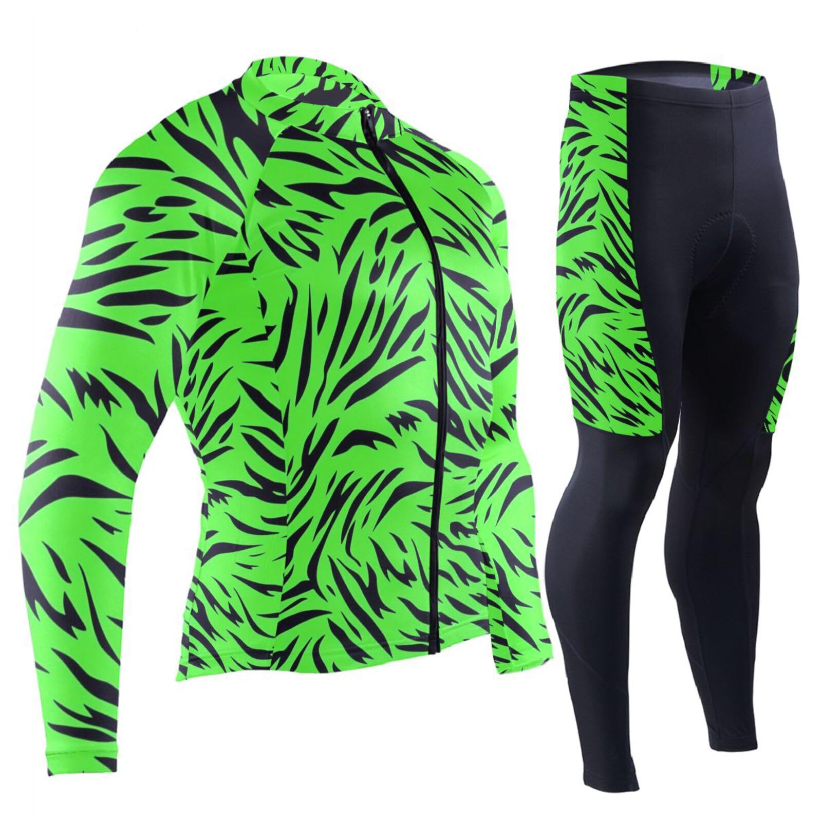 Winter Radtrikot mit Taschen Leicht Radtrikot Herren Lang 3D Gepolstert