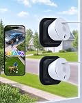 SYMYNELEC Caméras de fenêtre pour la sécurité à domicile: 5G&2.4G Caméra intérieure pour la surveillance extérieure avec 2K Détection de véhicule humain facile d'installation de vision nocturne pleine couleur (2-Packs)