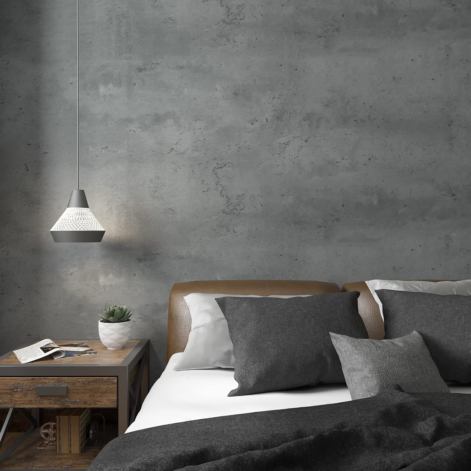 Chichome 壁紙 コンクリートシール グレー カッティングシート 45cm 6m リメイク はがせる壁紙 厚みあり クロス ウォール ステッカー テープル のり付き 補修 模様換え おしゃれ Diy インテリア 耐熱 防水 防カビ キッチン ドア 玄関 家具リフォーム 装飾 リビング 部屋