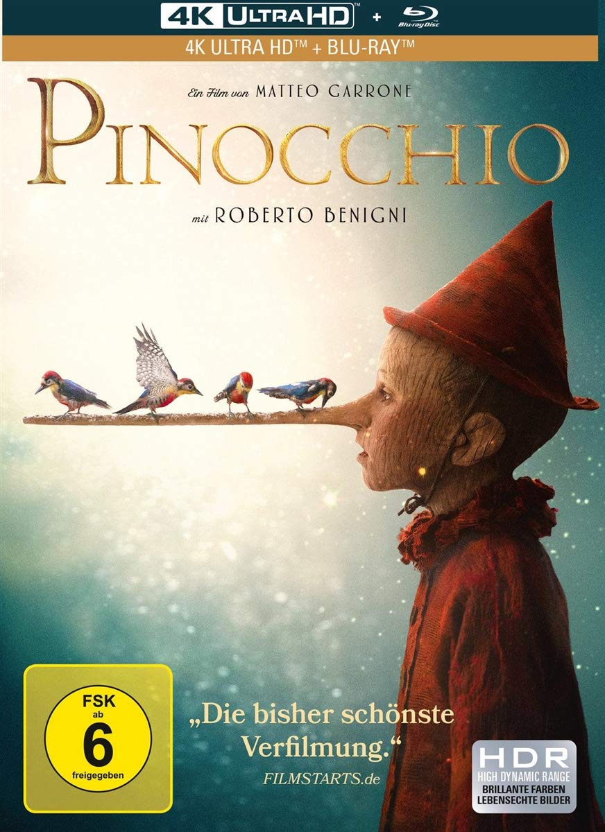 Pinocchio edición coleccionista Mediabook limitada en 4K Ultra HD y Blu-ray 2D de alta definición