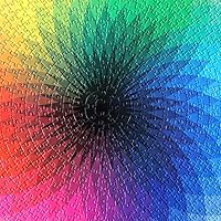 Vista 4 de Moruska 1000 Piece Puzzles for Adults Teen - Gradient Color Rainbow Large Round Jigsaw Puzzle Difficult and Challenge