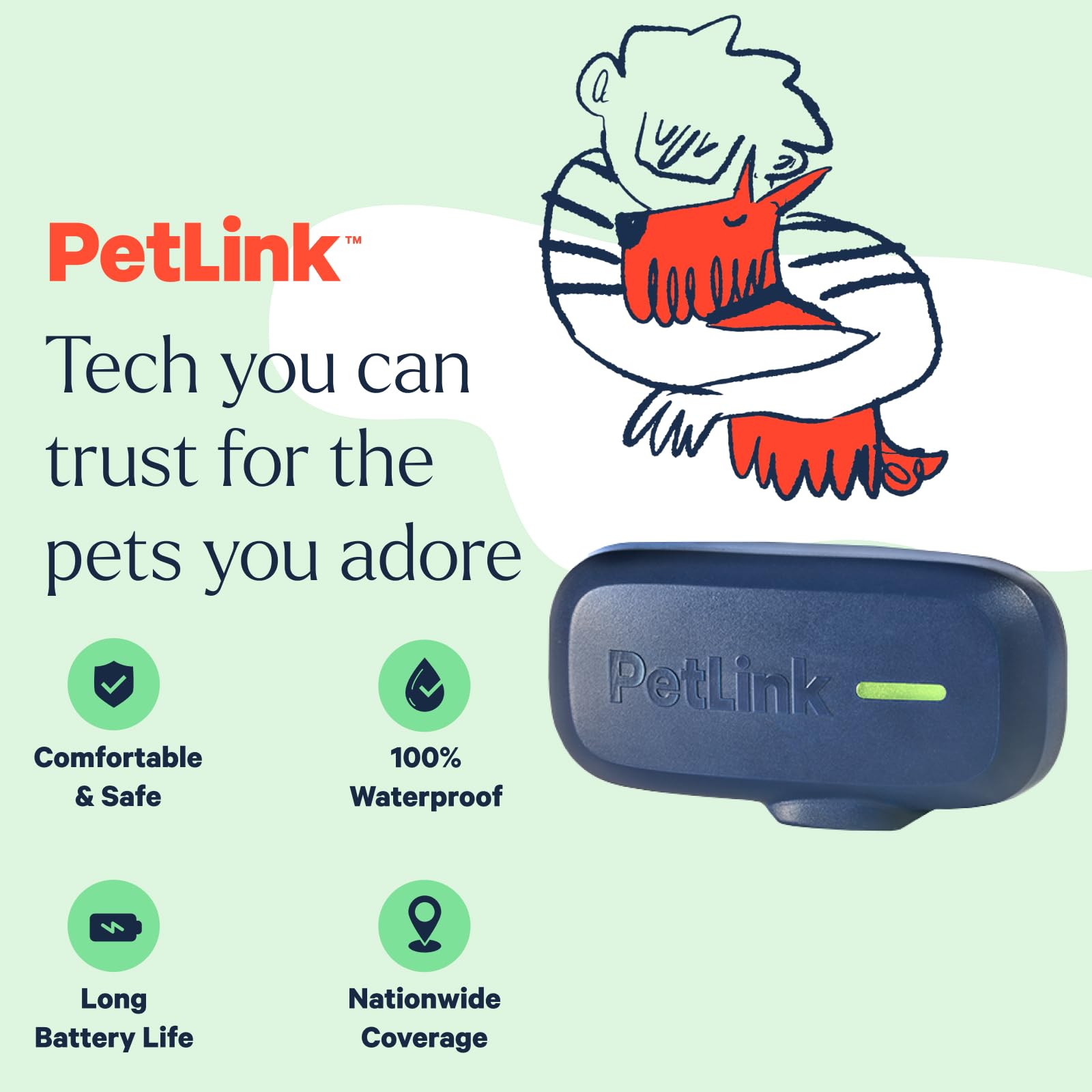 PetLink GPS Dog Tracker - Real-time Pet Tracker Collar - Waterproof Dog GPS Tracker with Virtual Fence - image 3