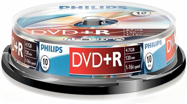 Philips DR4S6B10 °F Blank DVD + R 4.7 GB Data/120 Min Video, 16X, SPINDLE of 10