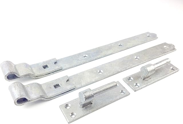 Wyre Direct Gate Hinge Cranked 400Mm 16" Pair Galvanised Heavy Duty Hook and Band Stable