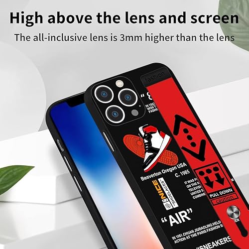 Miniatura 10 de STORYBOX Funda protectora para iPhone 12 Pro Max Cool para niños, zapatos deportivos, estilo de marca, diseño con función atril y diseño moderno de