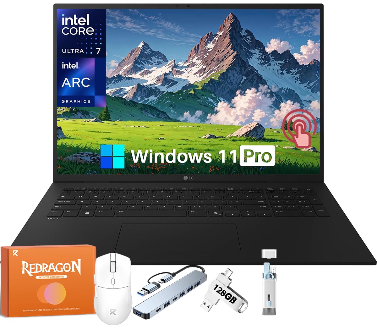 LG Gram 17 Touchscreen Laptop, Intel Ultra 7 258V(Up to 4.8 GHz), 32 GB LPDDR5X RAM, 2 TB SSD, Intel Arc Graphics, 2.5K LCD IPS 320 nits, Wi-Fi 7,