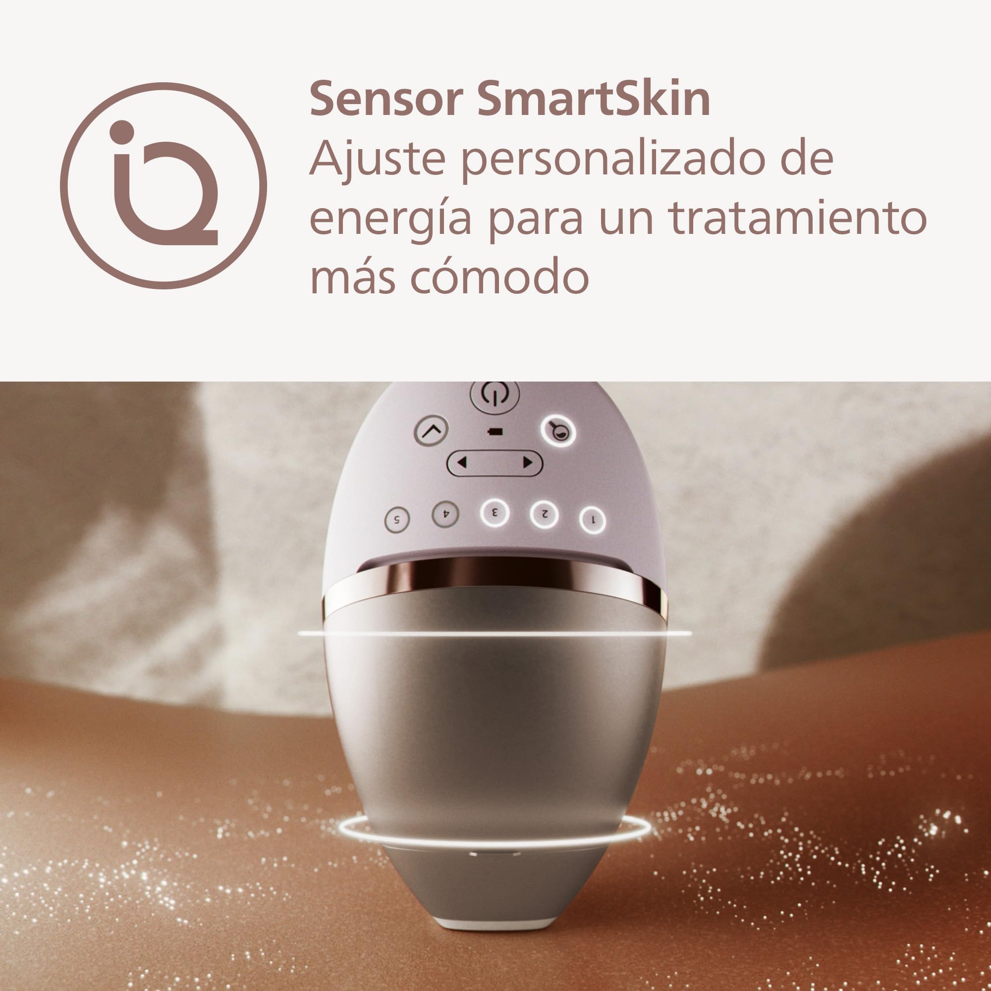 Philips Lumea serie 8000, dispositivo de depilación IPL, alternativa de depilación láser, tecnología SenseIQ, 4 accesorios para el cuerpo, la cara, la zona del bikini y las axilas, modelo BRI948/00