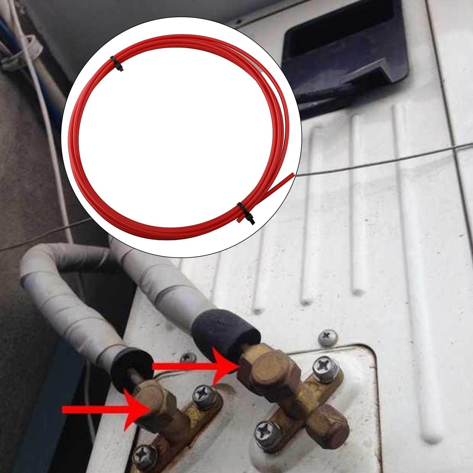 Piegatubi in rame AC, kit di piegatura per tubi HVAC da 1/4 "3/8" 1/2" 5/8" con strisce di plastica PE per sistemi di climatizzazione, modellatura sicura del tubo, strisce di piegatura manuale del