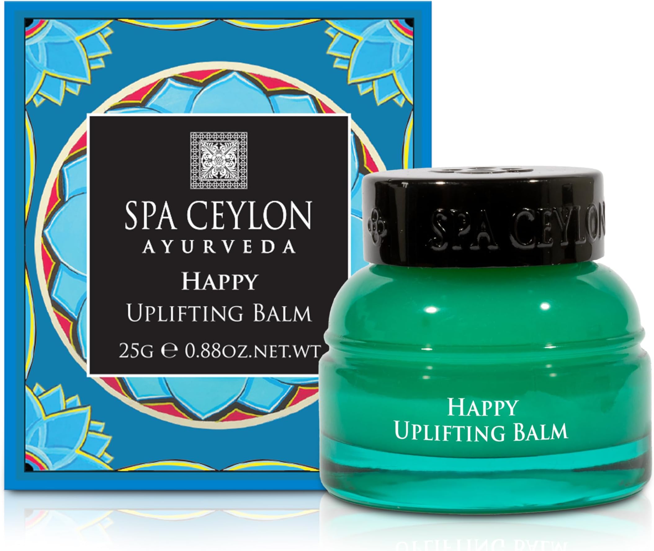 SPA CEYLON HAPPY Uplifting Balm | Citrus Spearmint essential oil balm | Naturally Refreshing | Revitalizing | 100% Vegetarian | 25g