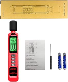 Noise Decibel Meter, Decibel Meter, Digital Sound Level Meter, 30dB to 130dB Audio Noise Measurement Equipment, LCD Backlight Display, MAX/MIN Data Retention, Automatic Power-Off